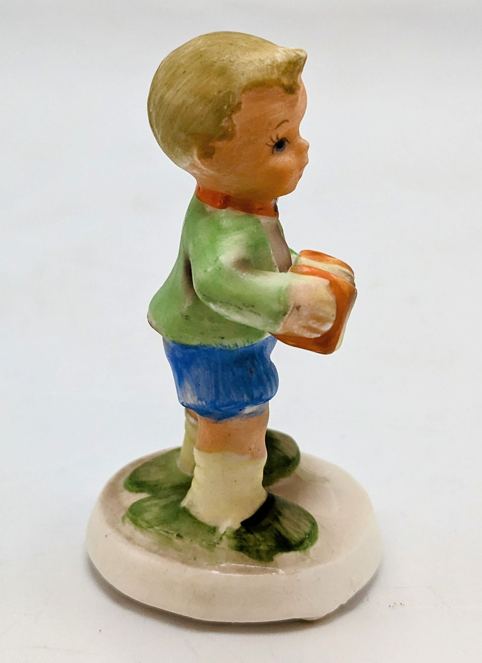 Thumbnail: Vintage Japan Nippon Yoko Boeki Ceramic Boy With Accordion 3 Inch Figurine