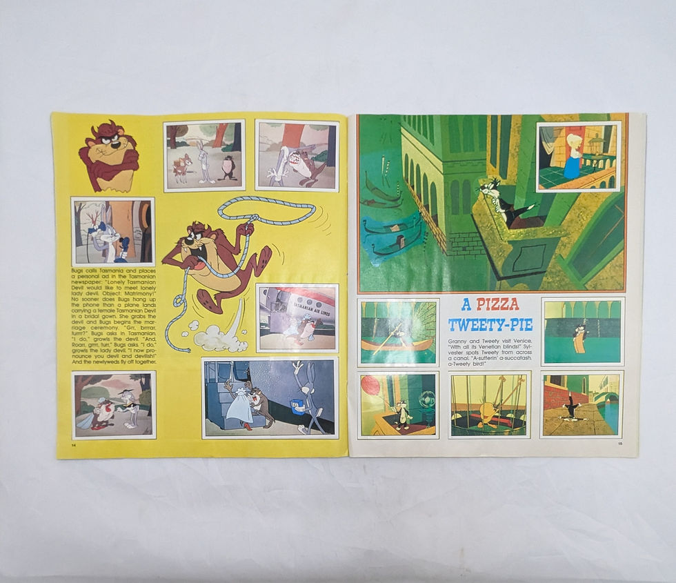 Thumbnail: 1990 Panini Warner Happy Birthday Bugs Looney Tunes Sticker Book 100% Complete