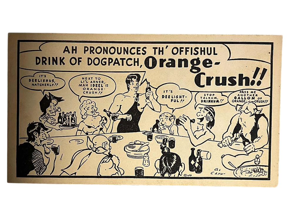 Thumbnail: 1950 L'il Abner And Friends Dogpatch Orange Crush Envelope Slogan Advertisement