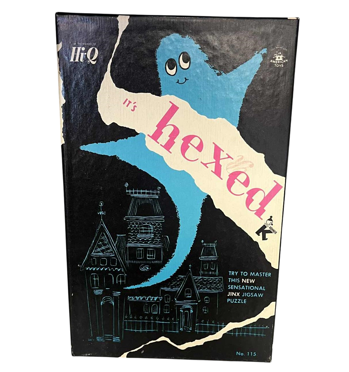 1950's Kohner Tryne No. 115 It's Hexed Puzzle Game Original Ghost Box NOS