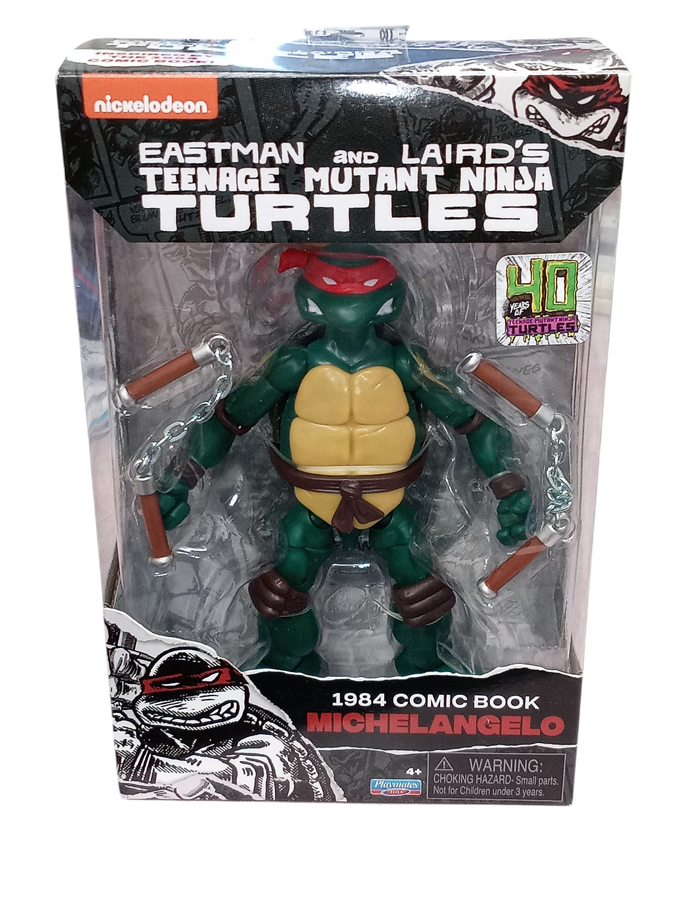 Playmates TMNT 40th Anniversary Comic Book Series Michelangelo Action Figure