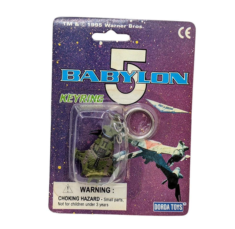 1995 Dorda Toys Babylon 5 Green Ship Keyring Keychain Model 21283