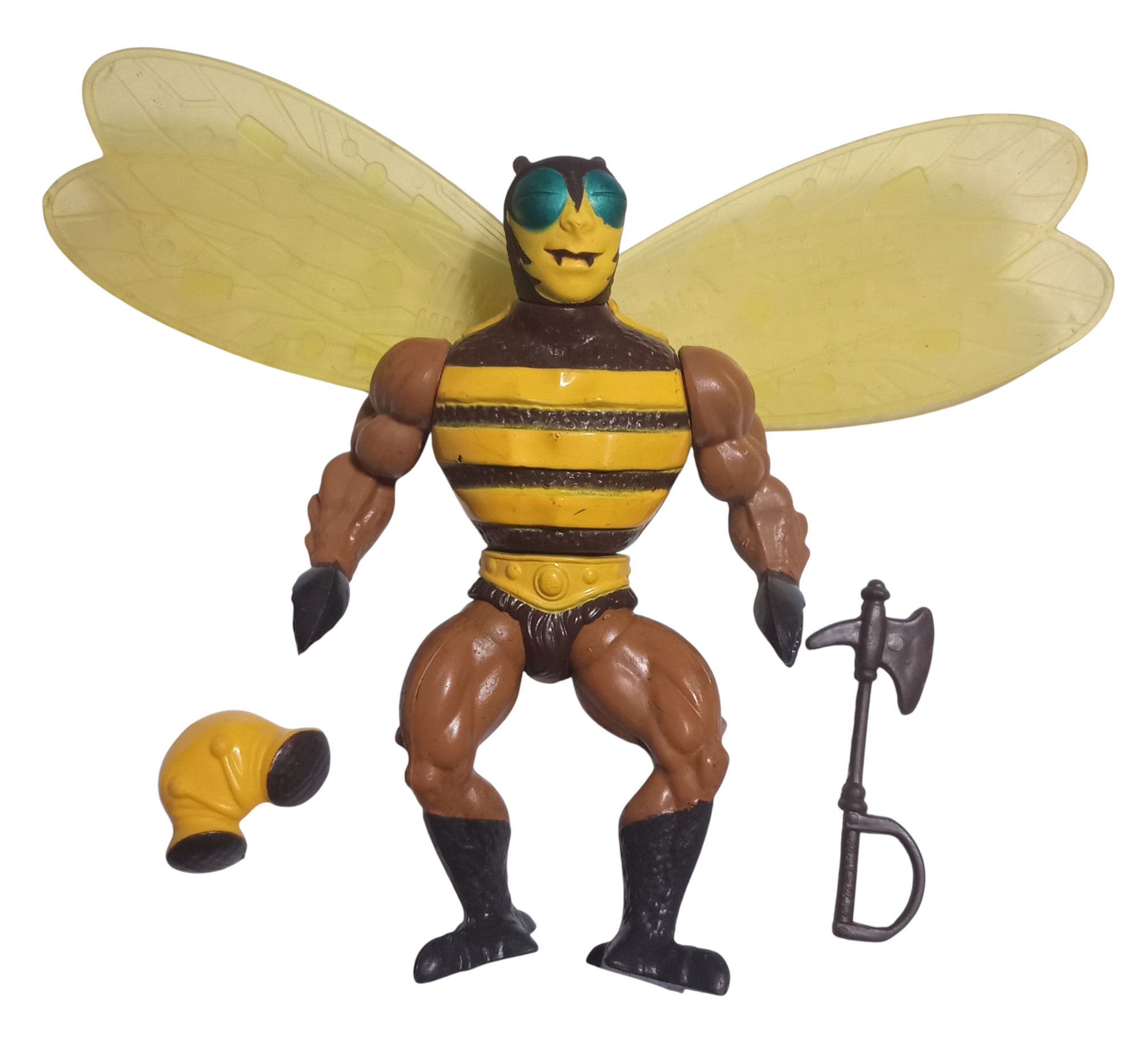 1983 MOTU Masters of The Universe Buzz Off Bee Soft Head Hong Kong - Complete