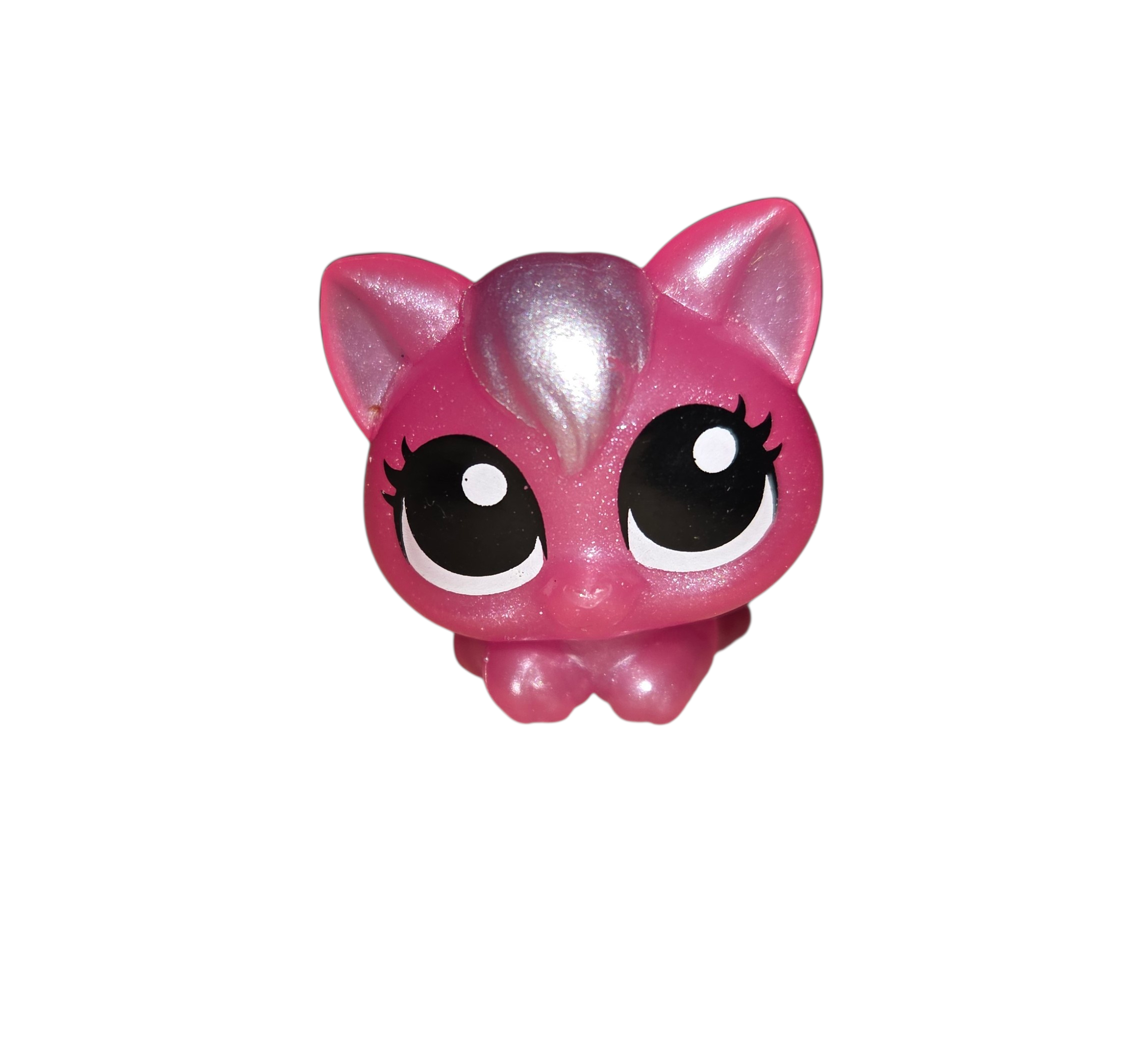 Hasbro Littlest Pet Shop LPS Clear Pink Kitten Cat Teensies Tiny Petal Best Buds