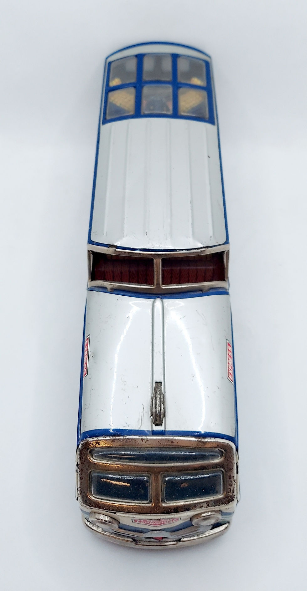 Thumbnail: 1950s/60s Nomura TN Continental Express #7 Tin Litho 156230 Friction Bus
