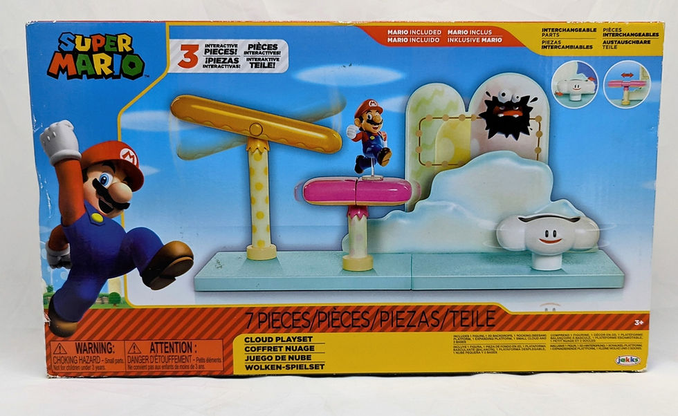 2021 Jakks Pacific Super Mario Cloud Playset With Mario Figure