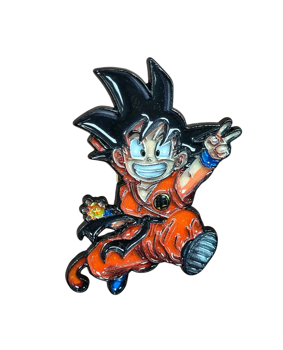 Dragon Ball Kid Goku w/ Four Star Dragon Ball Character Enamel Pin