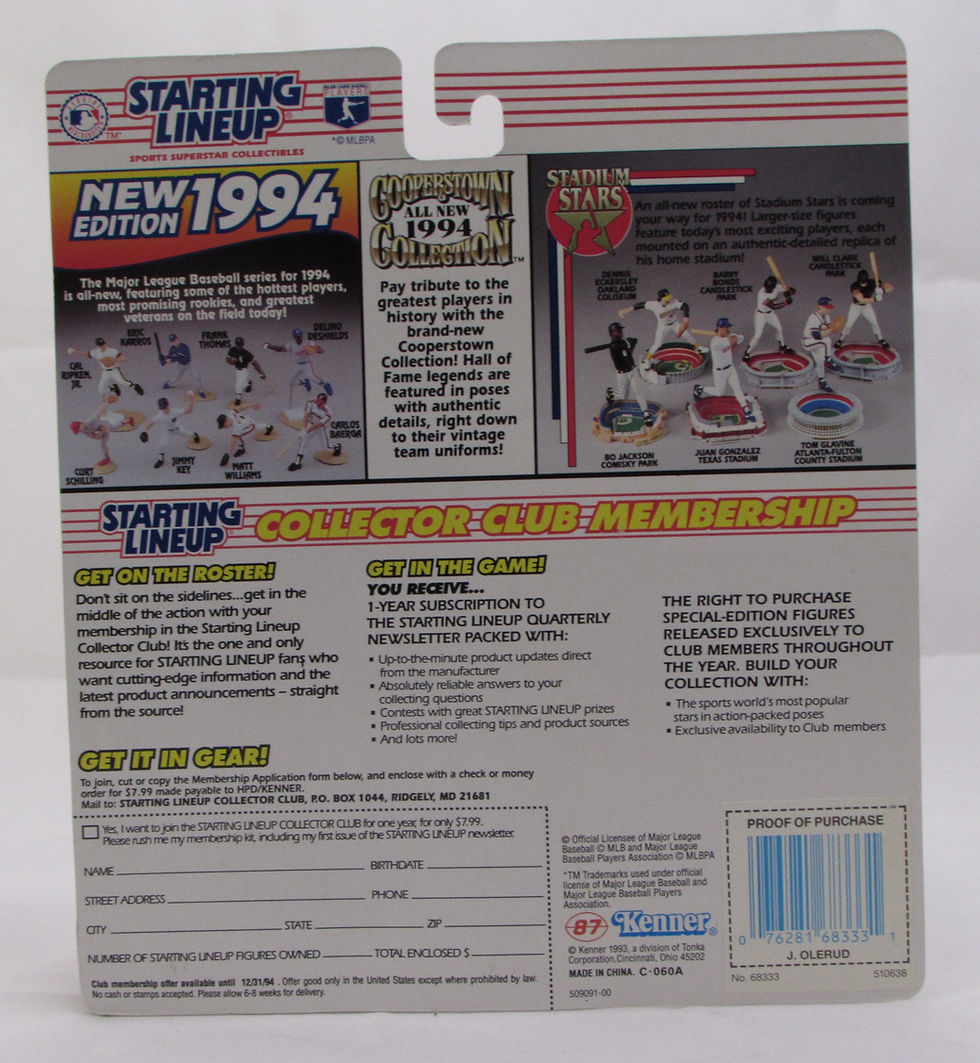 Thumbnail: 1994 Starting Lineup John Olerud Toronto Blue Jays Baseball Figure