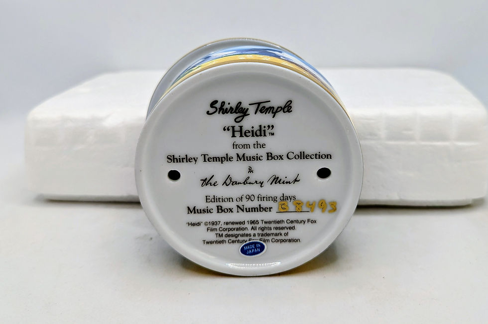 Thumbnail: Danbury Mint Shirley Temple “Heidi” Music Box #B5190 Collectible Gift 3"