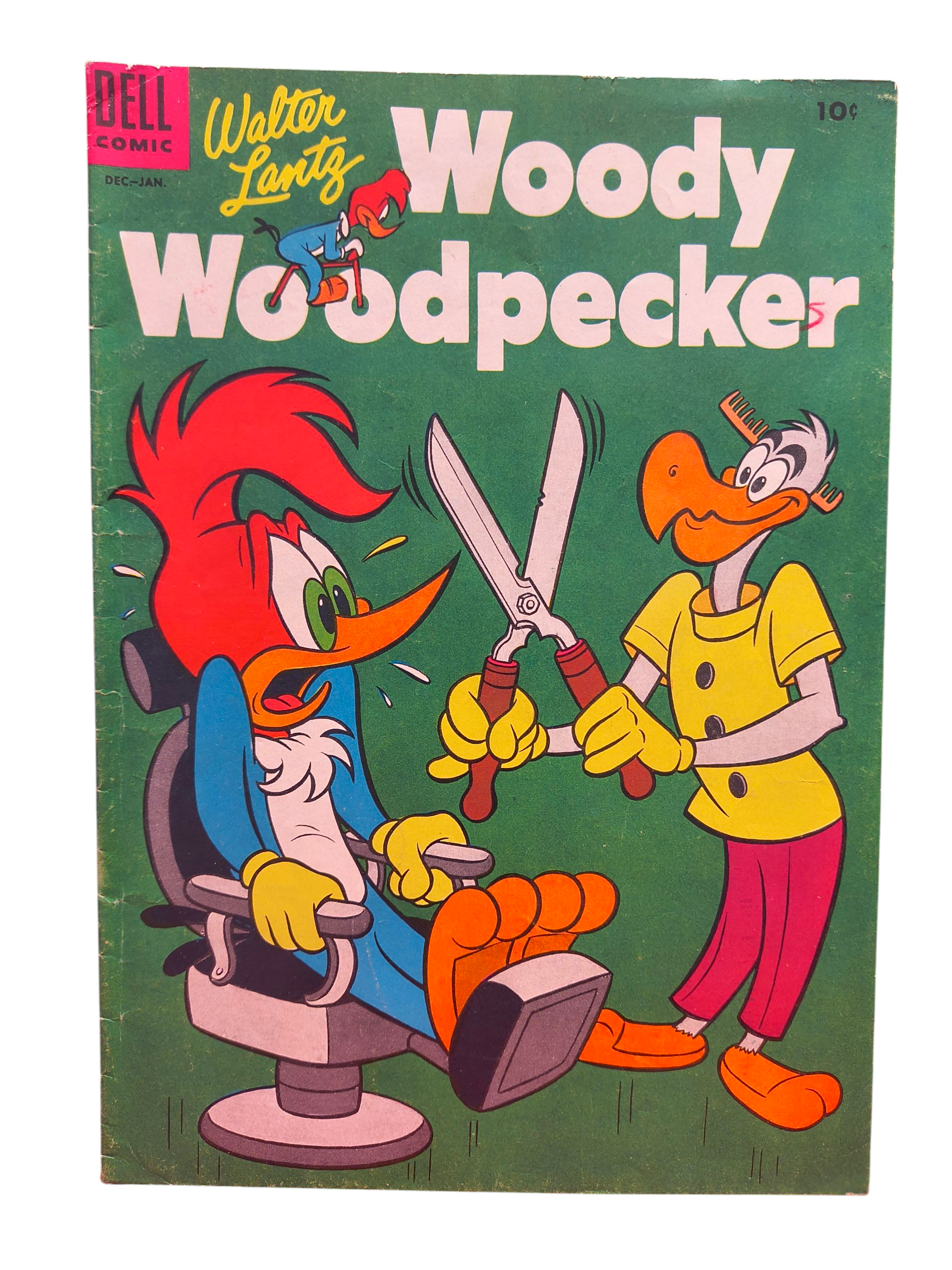 1955 Dell Woody Woodpecker #28 Getting a Haircut Comic Book
