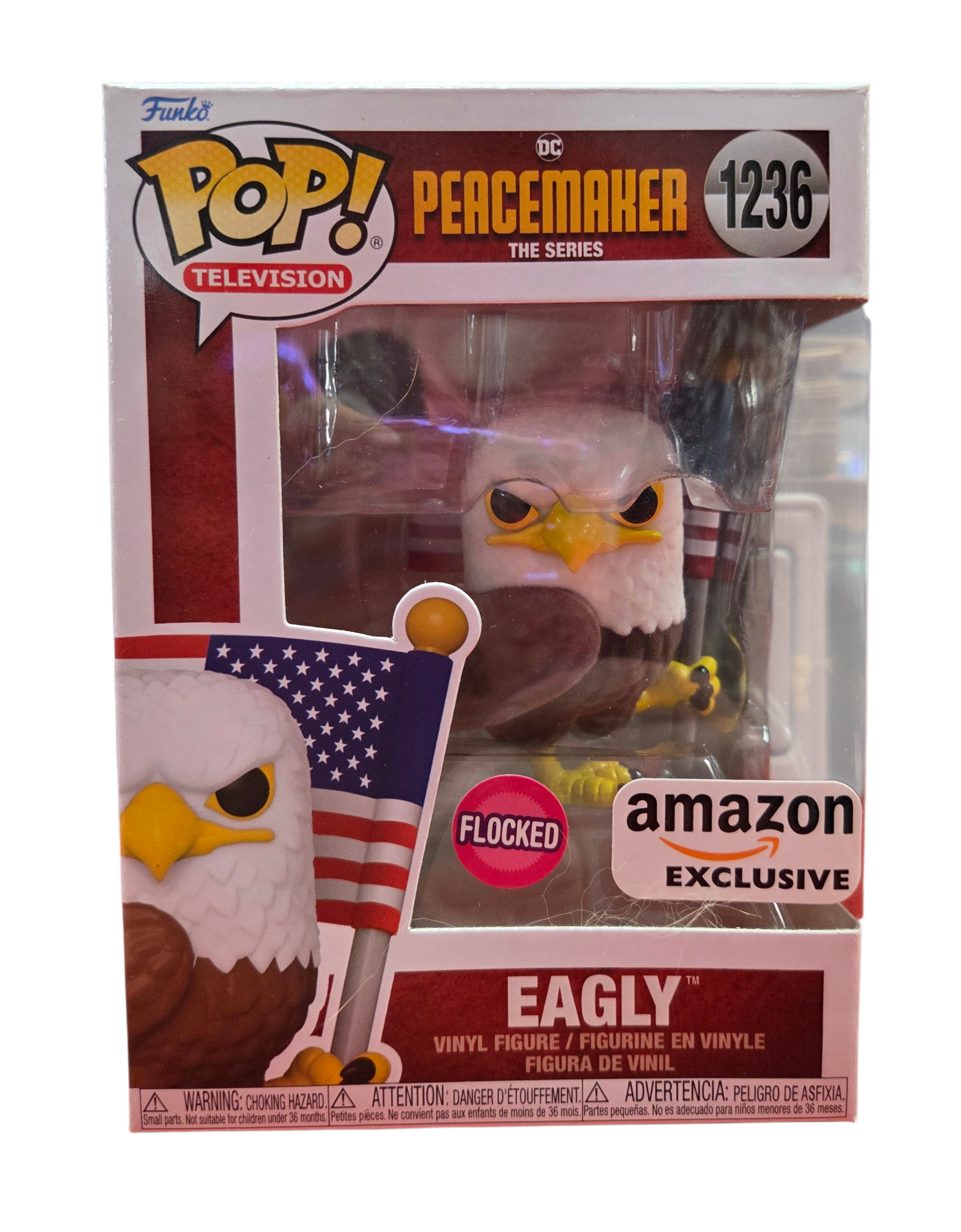 Funko Pop! Peacemaker Series Eagly Flocked Amazon Exclusive #1236 Vinyl Figure