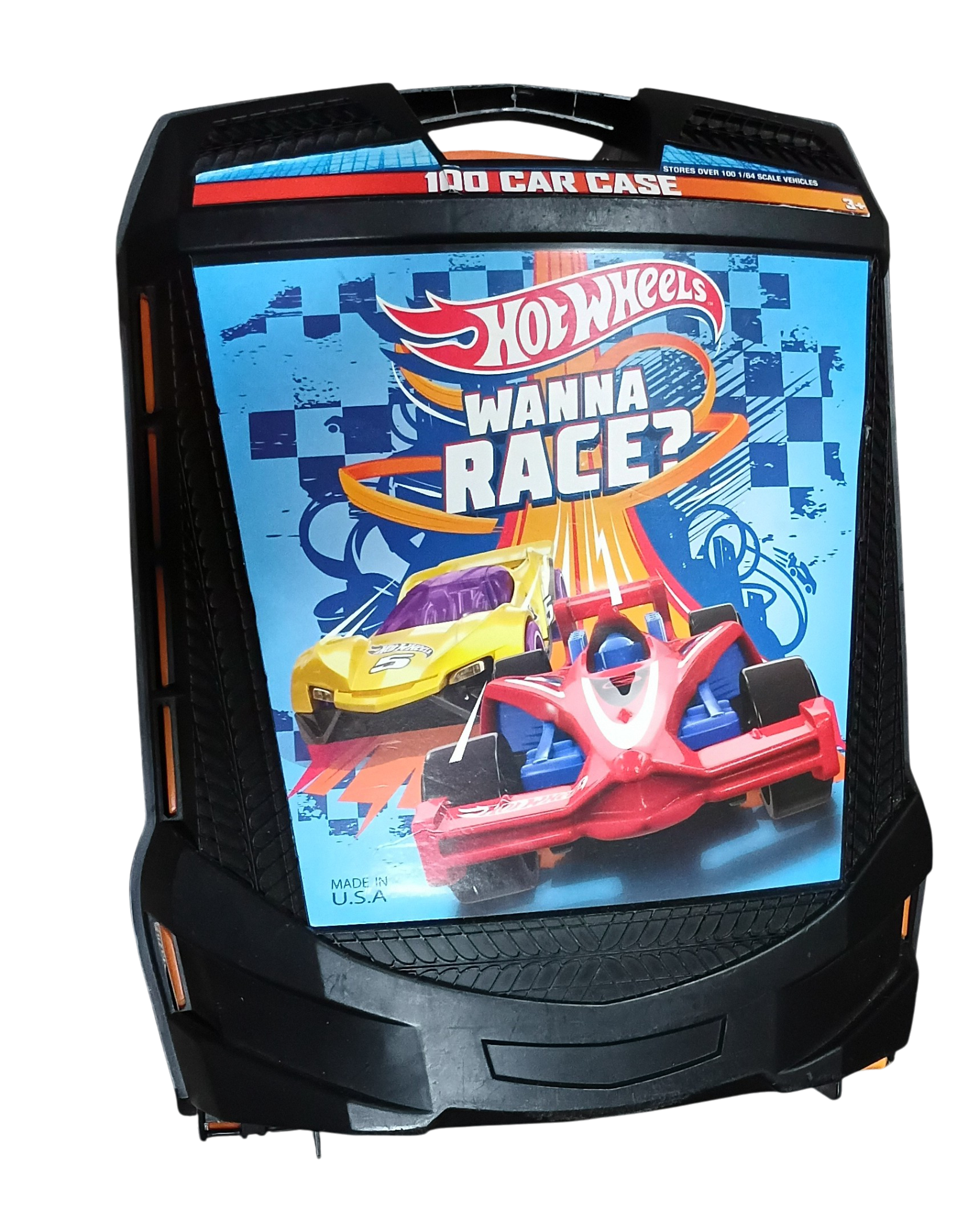 2016 Mattel Hot Wheels Wanna Race 100 Car Rolling Luggage Style Case