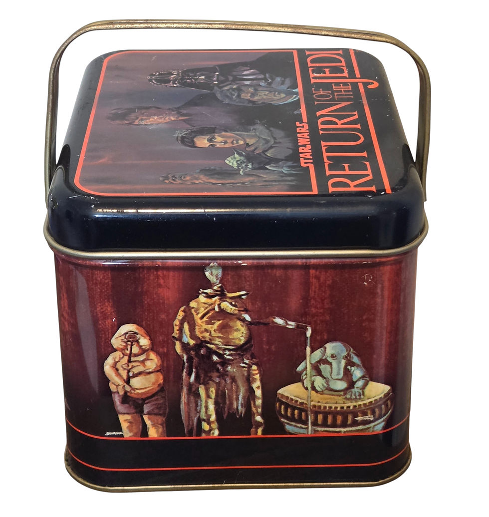 Thumbnail: 1983 Chein Star Wars Return Of The Jedi ROTJ Collectible Tin Box w/ Handles