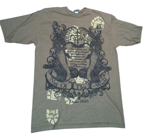 Y2K Not of This World NOTW Luke 10:19 Trample Snakes Army Green