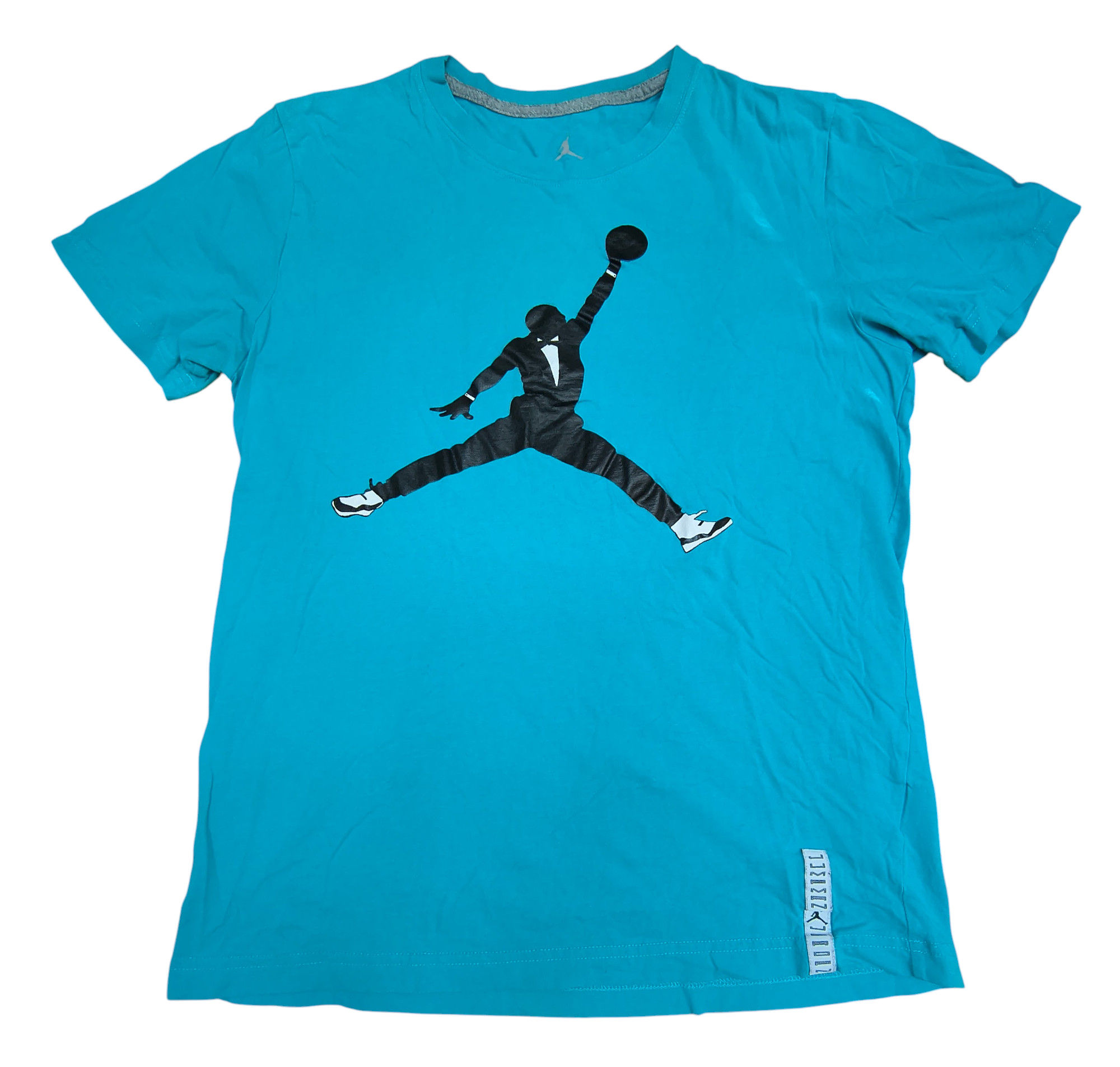 Nike Michael Jordan Tuxedo Jumpman Aqua Blue Logo T-Shirt Large