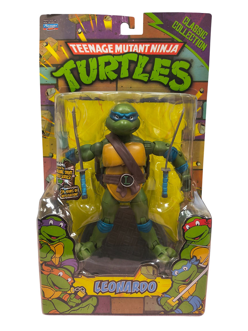 Playmates Teenage Mutant Ninja Turtles TMNT Classic Collection Leonardo Figure