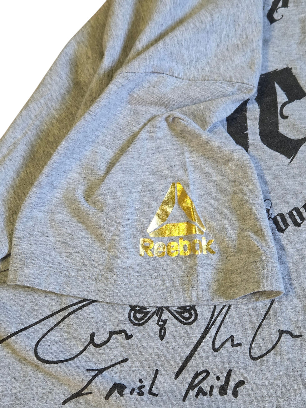 Thumbnail: Reebok UFC Conor Mc Gregor Gold Crown Tiger Gray T-Shirt Size Small