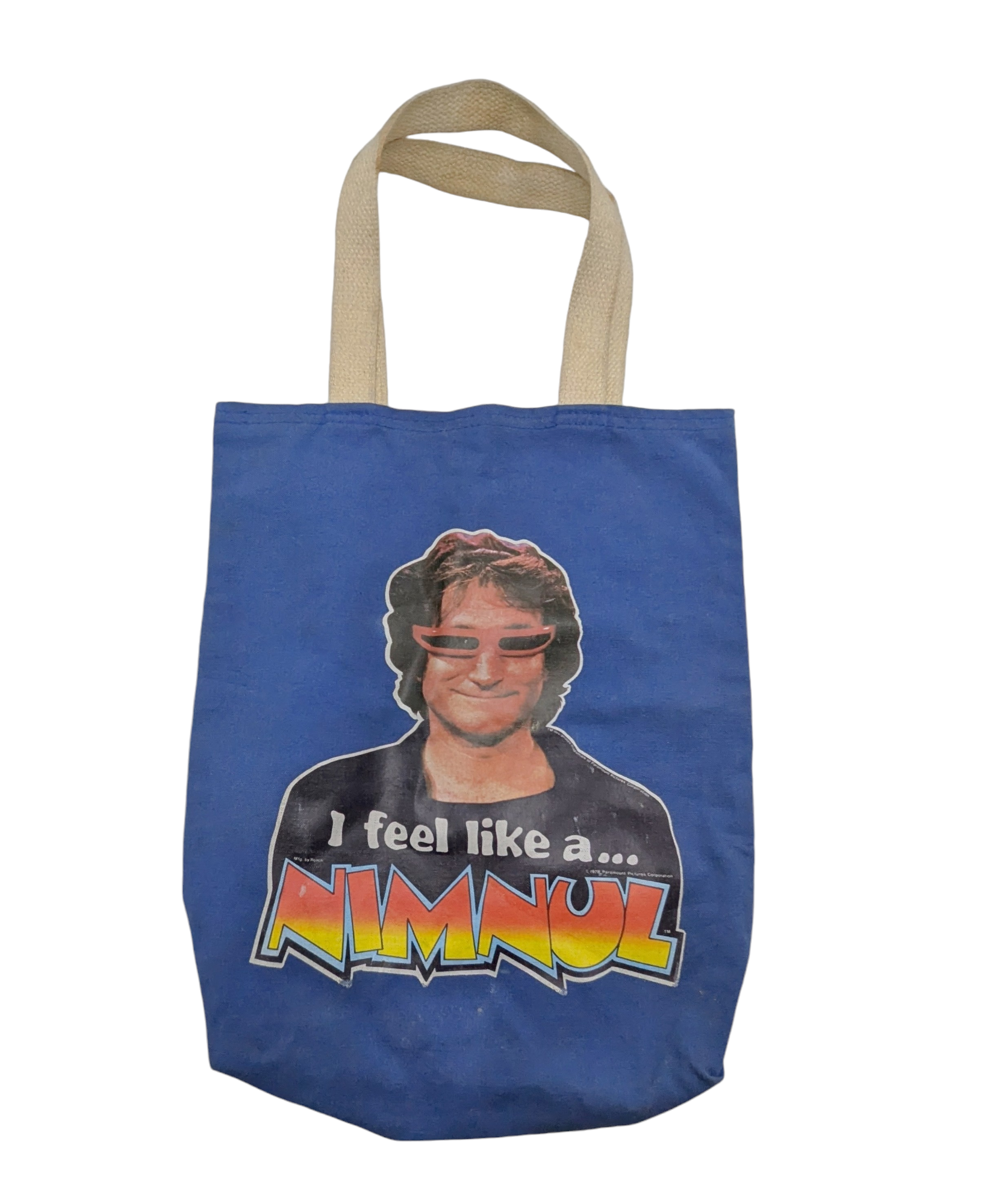 1978 Roach Mork And Mindy I Feel Like A Nimnul Cloth Shoulder Bag 15 x 11.5