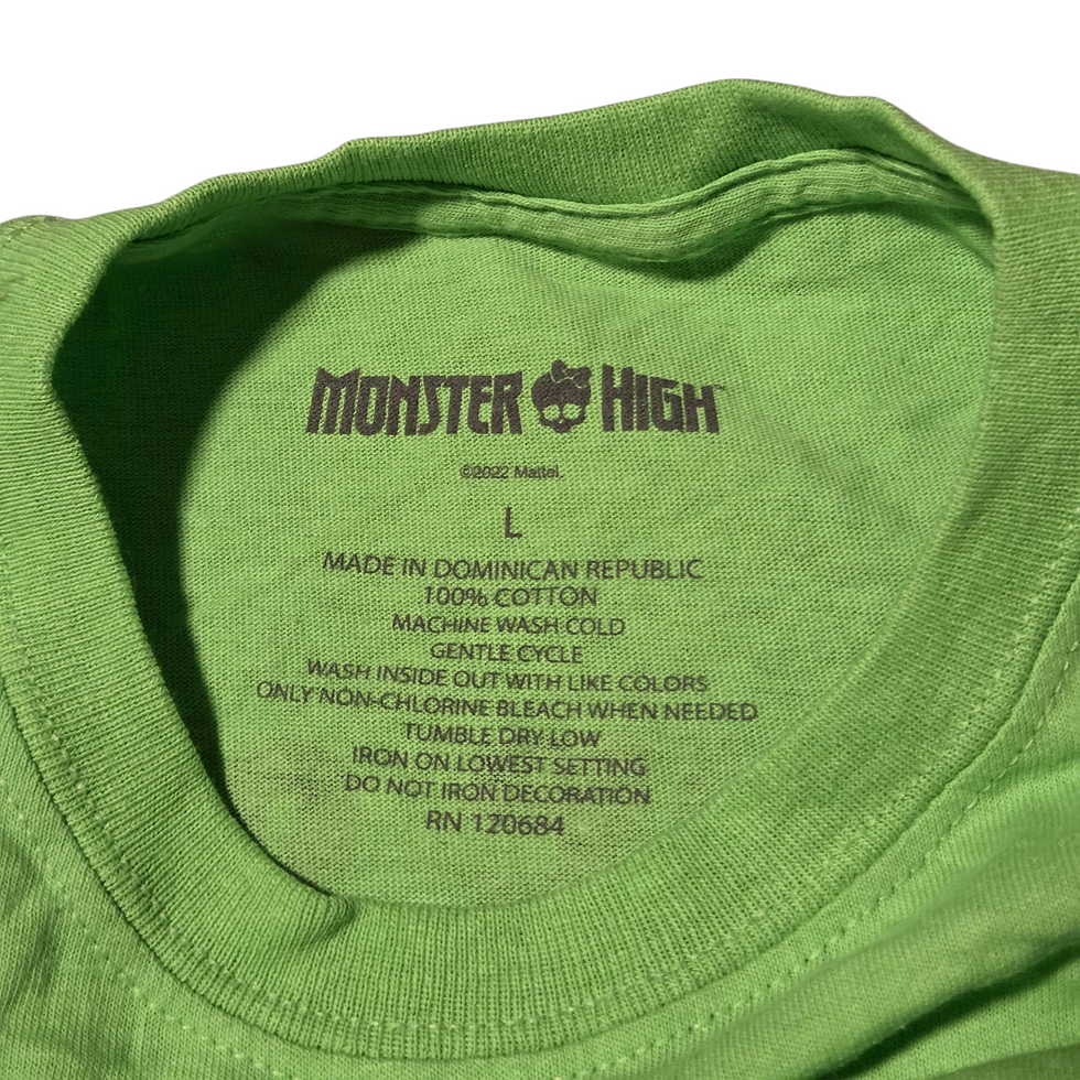 Thumbnail: 2022 Mattel Monster High Frankie Stein Boyfriend Fit Double Sided T-Shirt Large