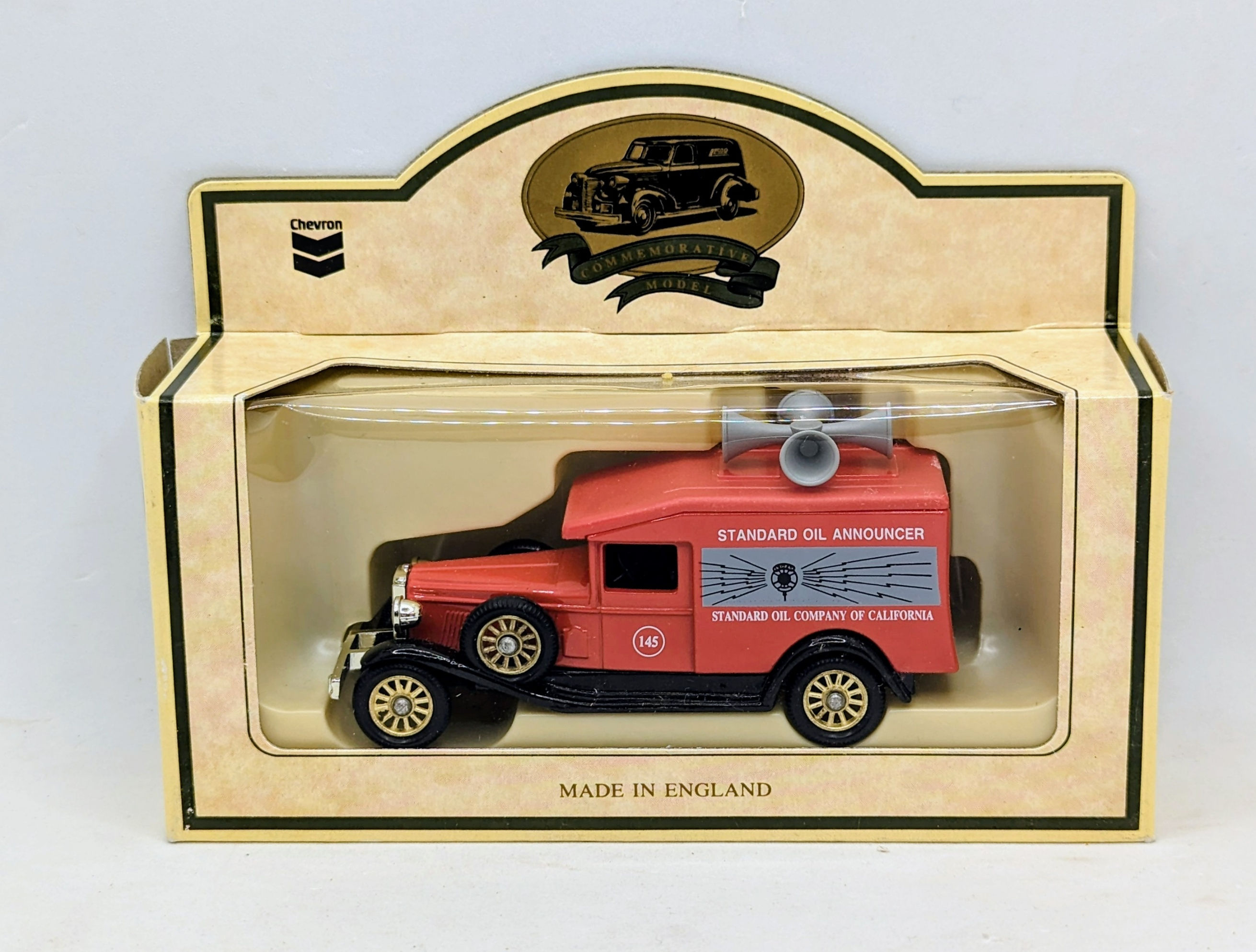 1985 Lledo Days Gone Chevron Red Standard Oil Announcer Diecast
