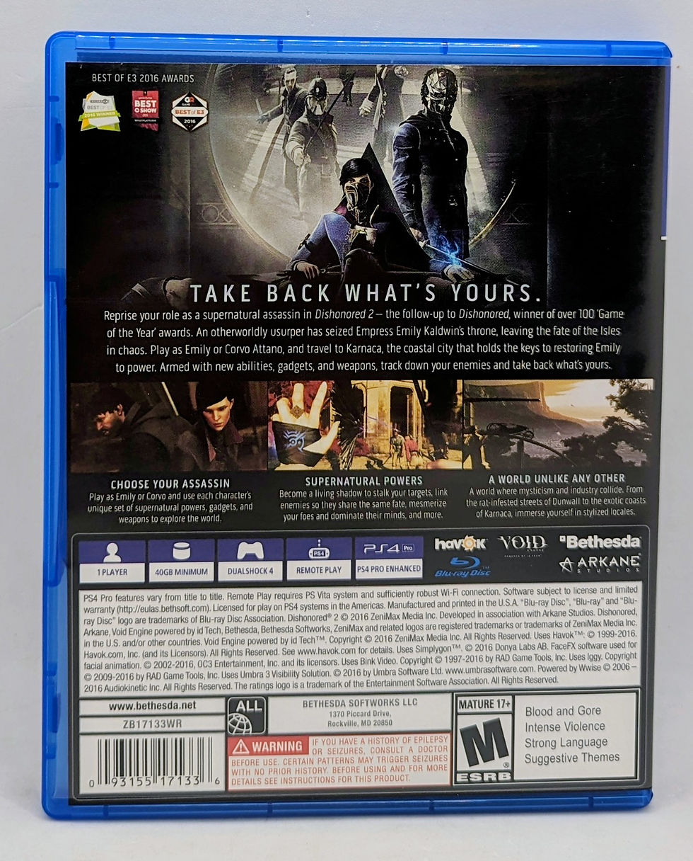 Thumbnail: 2016 Bethesda Dishonored 2 PS4 Playstation 4 - Pre-Owned