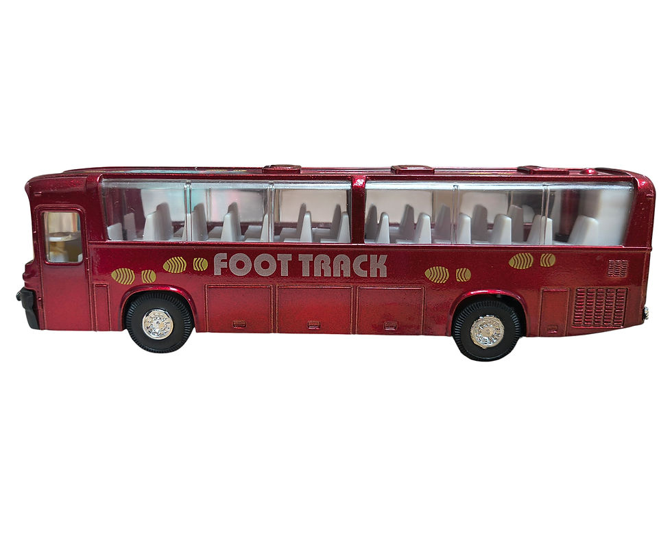 Cigiochi City Bus Red Foot Track #18 Pull Back Bus Diecast