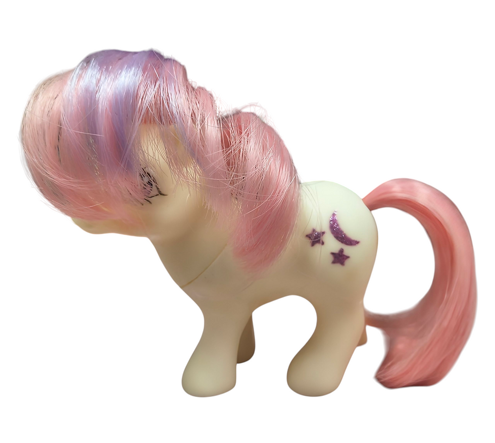 1984 Hasbro My Little Pony MLP G1 Baby Moondancer Glitter Moon & Star