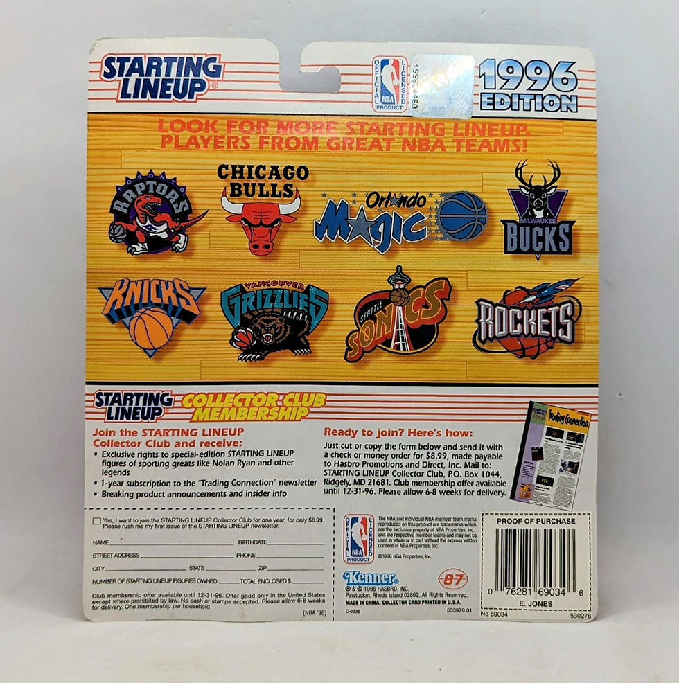 Thumbnail: 1996 Starting Lineup Eddie Jones LA Lakers Basketball Figure
