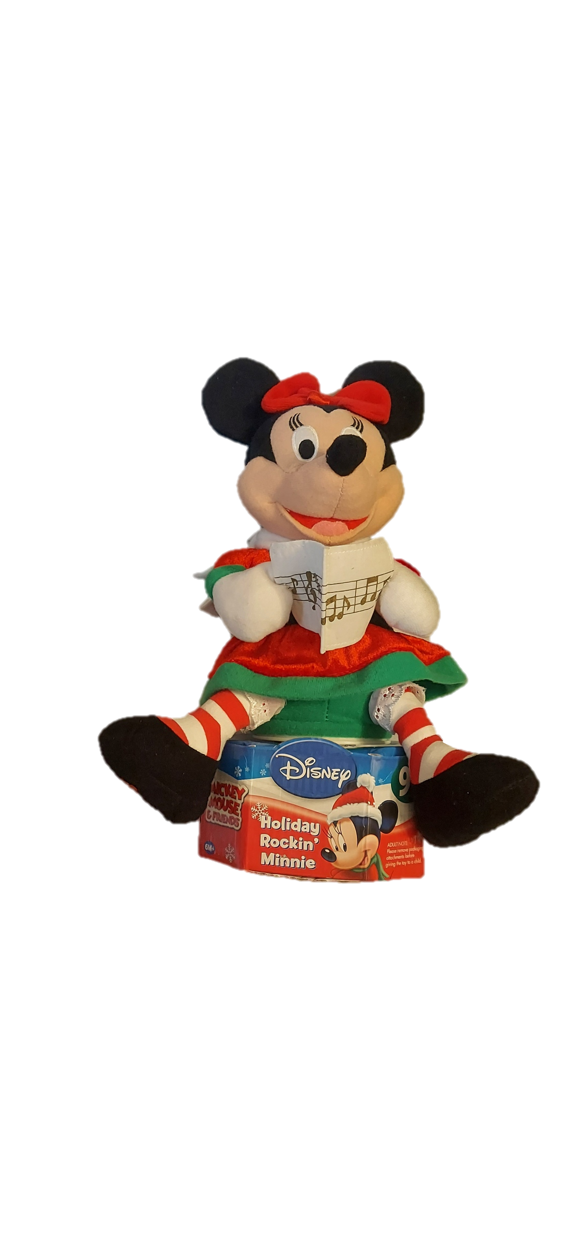 Disney Minnie Mouse Singing Holiday Rockin Animated Christmas Plush