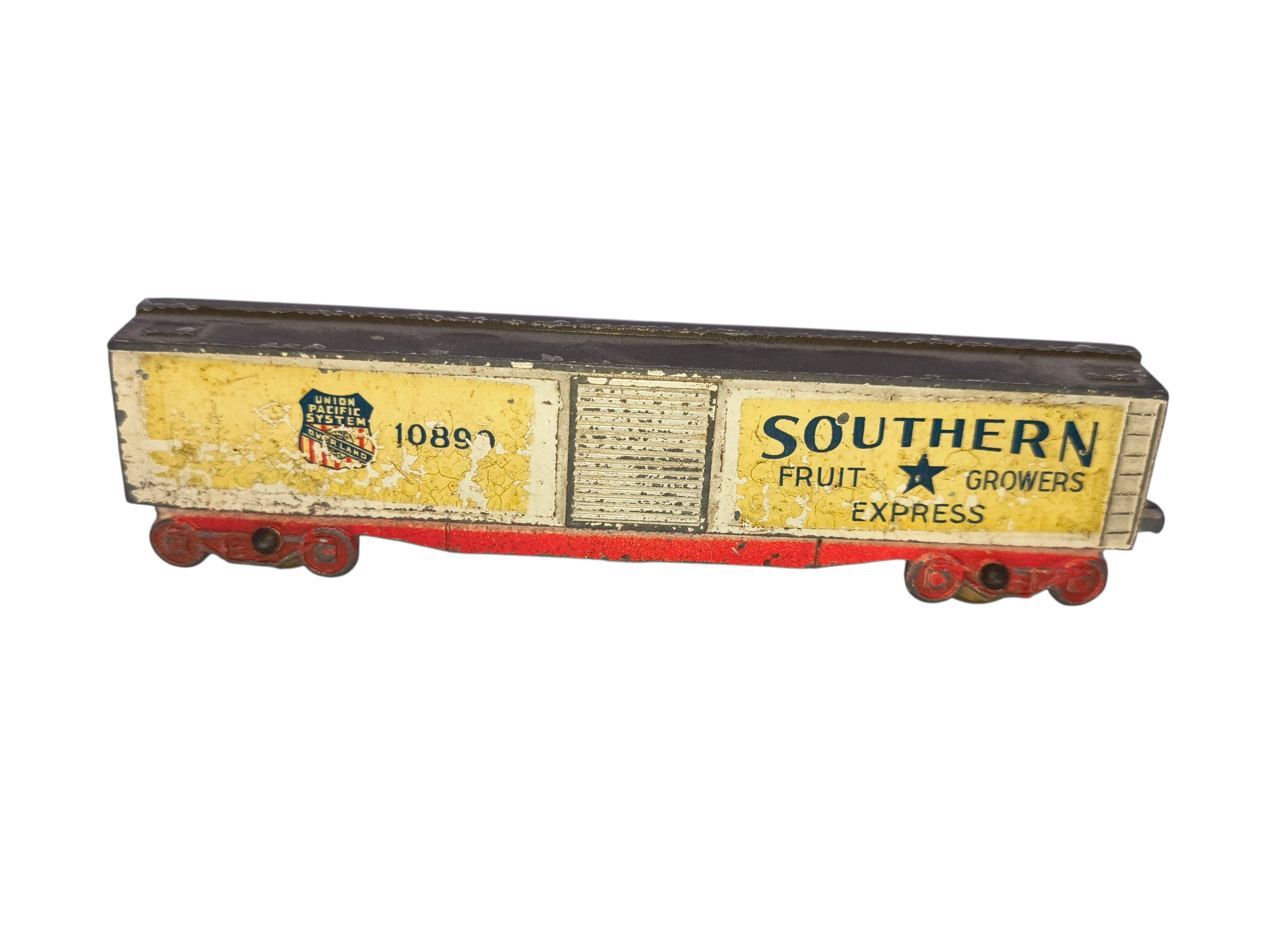 Antique Tootsietoy Southern Fruit Growers/Union Pacific Overland Cast Toy Train