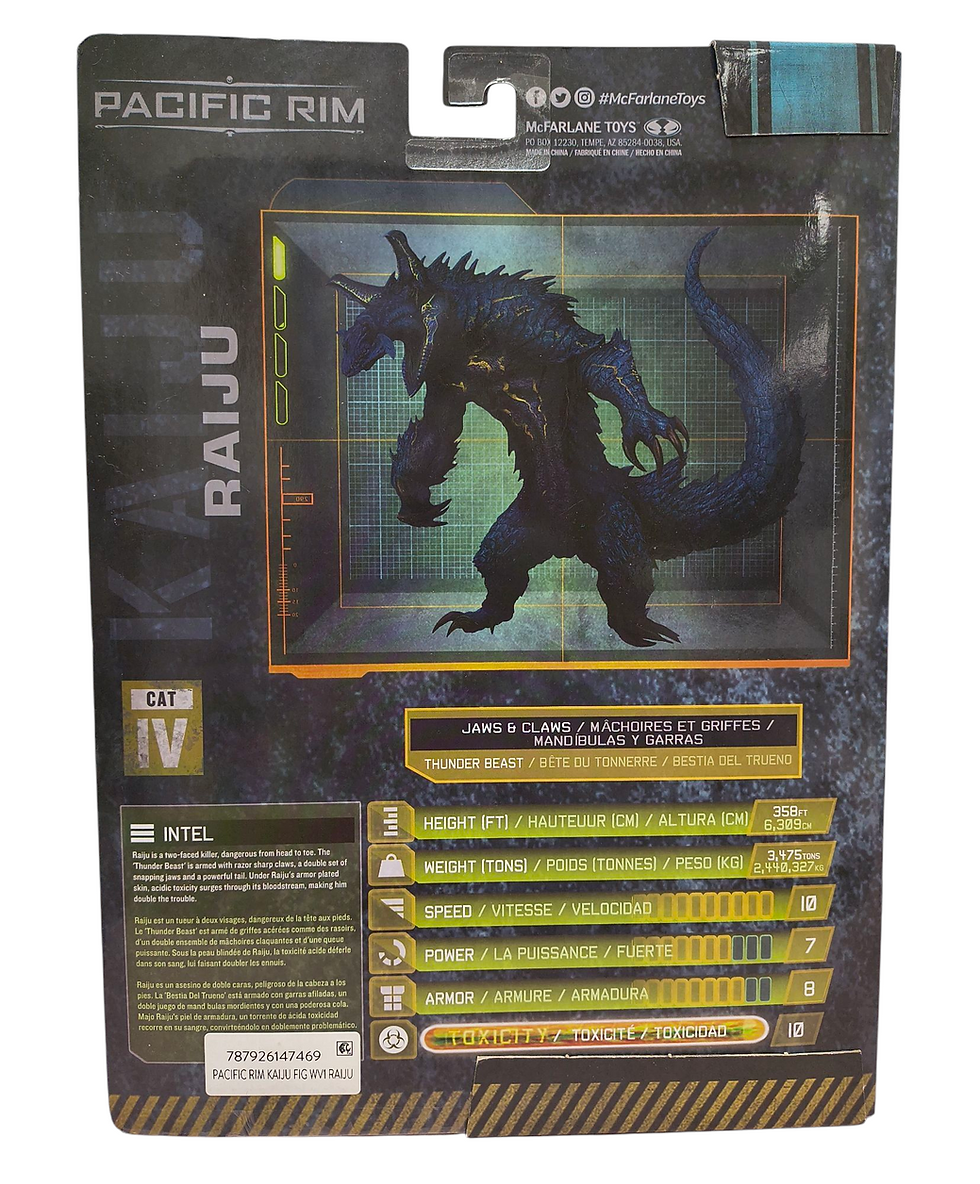 Thumbnail: McFarlane Pacific Rim 4" Kaiju Raiju Figure Playset & Comic