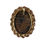 Thumbnail: Vintage Faux Agate Oval Brown Stone Ornate Gold Tone Frame Brooch Pendant