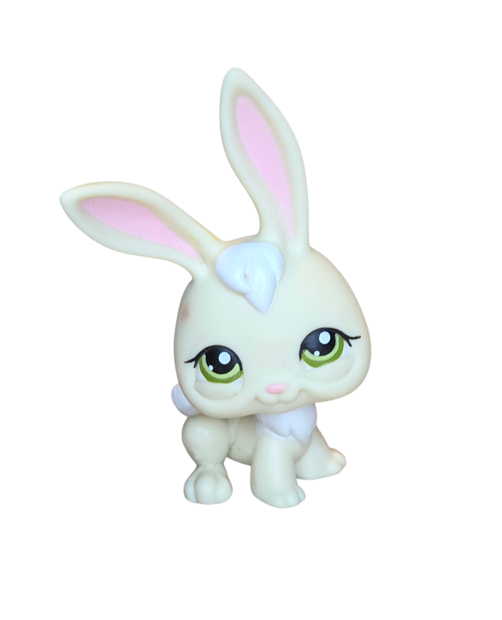 2004 Littlest Pet Shop LPS #178 Yellow Bunny Rabbit Green Eyes 1st Generation