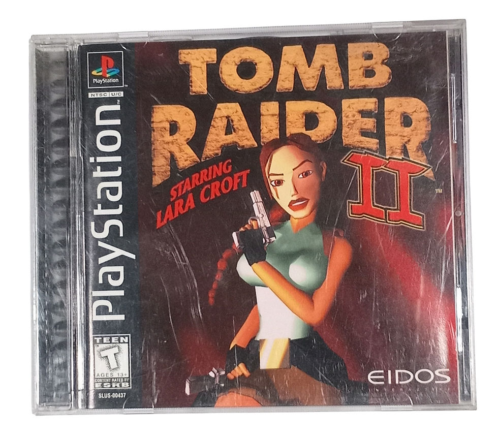 1997 Tomb Raider 2 II PS1 CIB Sony PlayStation 1 Black Label Complete
