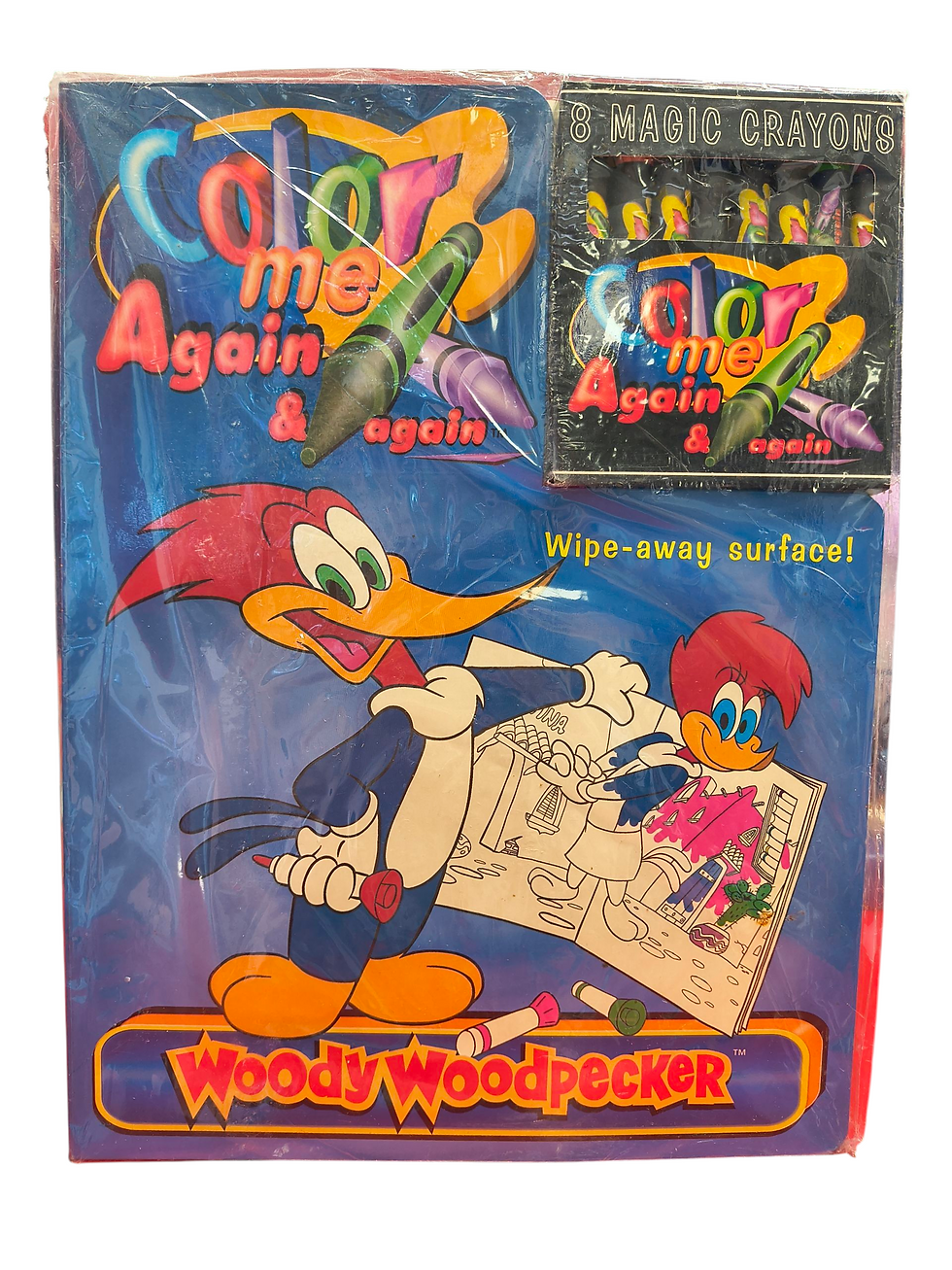 2001 Creative Color Me Again & Again Woody Woodpecker Wipe Away Coloring Book