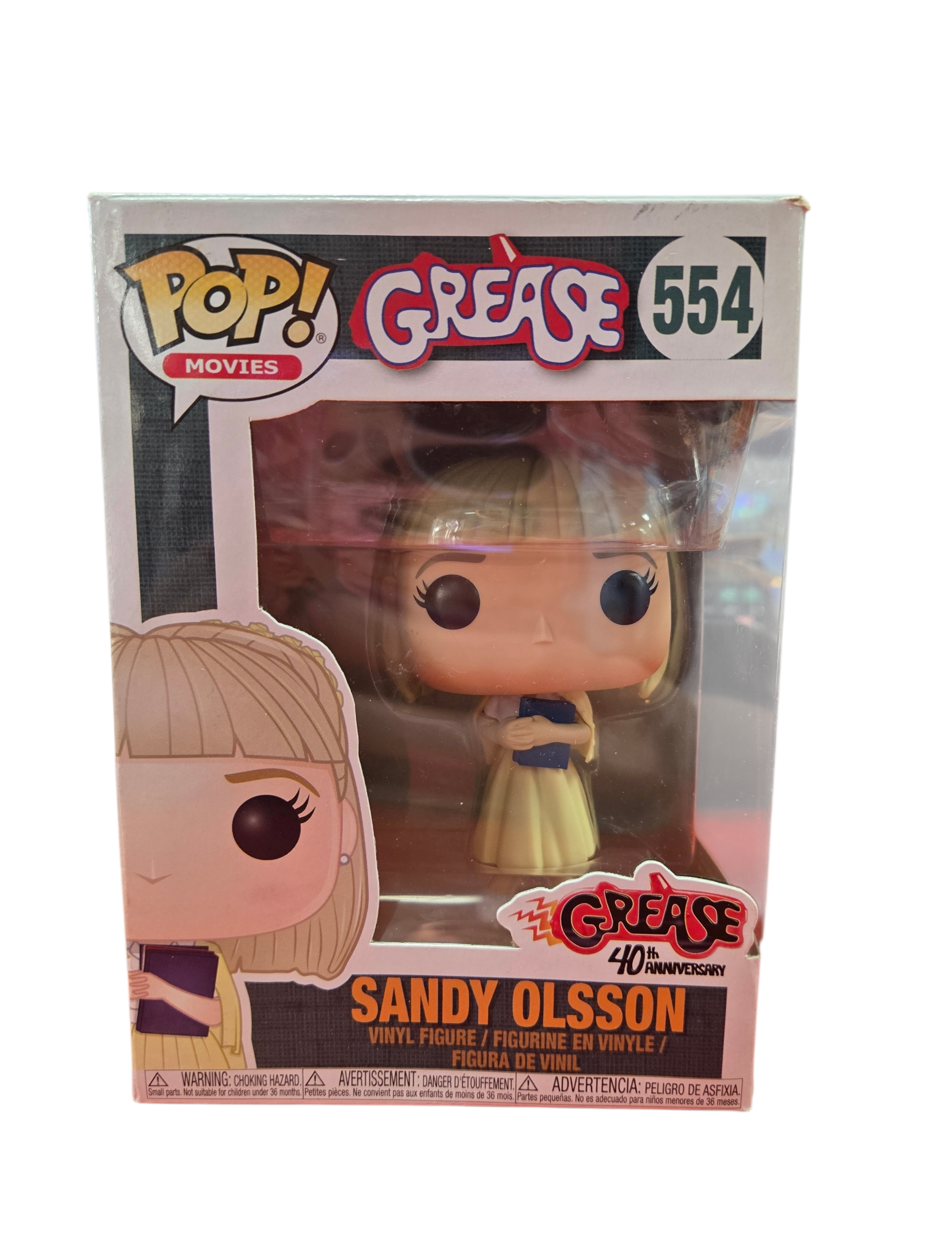 Funko POP! Movies Grease Sandy Olsson #554 Vinyl Figure Damaged Box