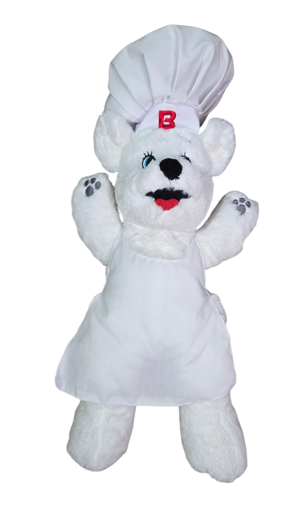 Bimbo Bakeries Teddy Bear Baker Chef Polar Bear 16” Puppet Stuffed Plush