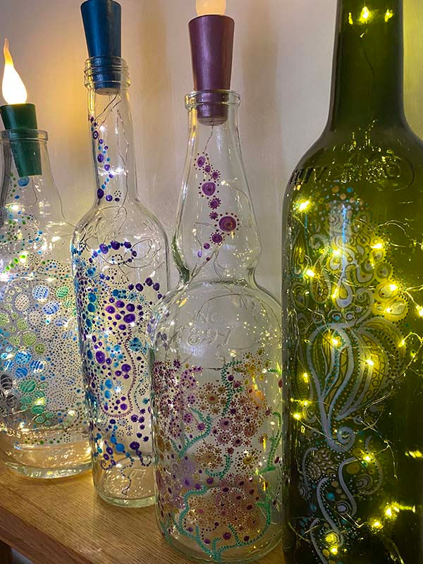 Thumbnail: led lit wine bottles