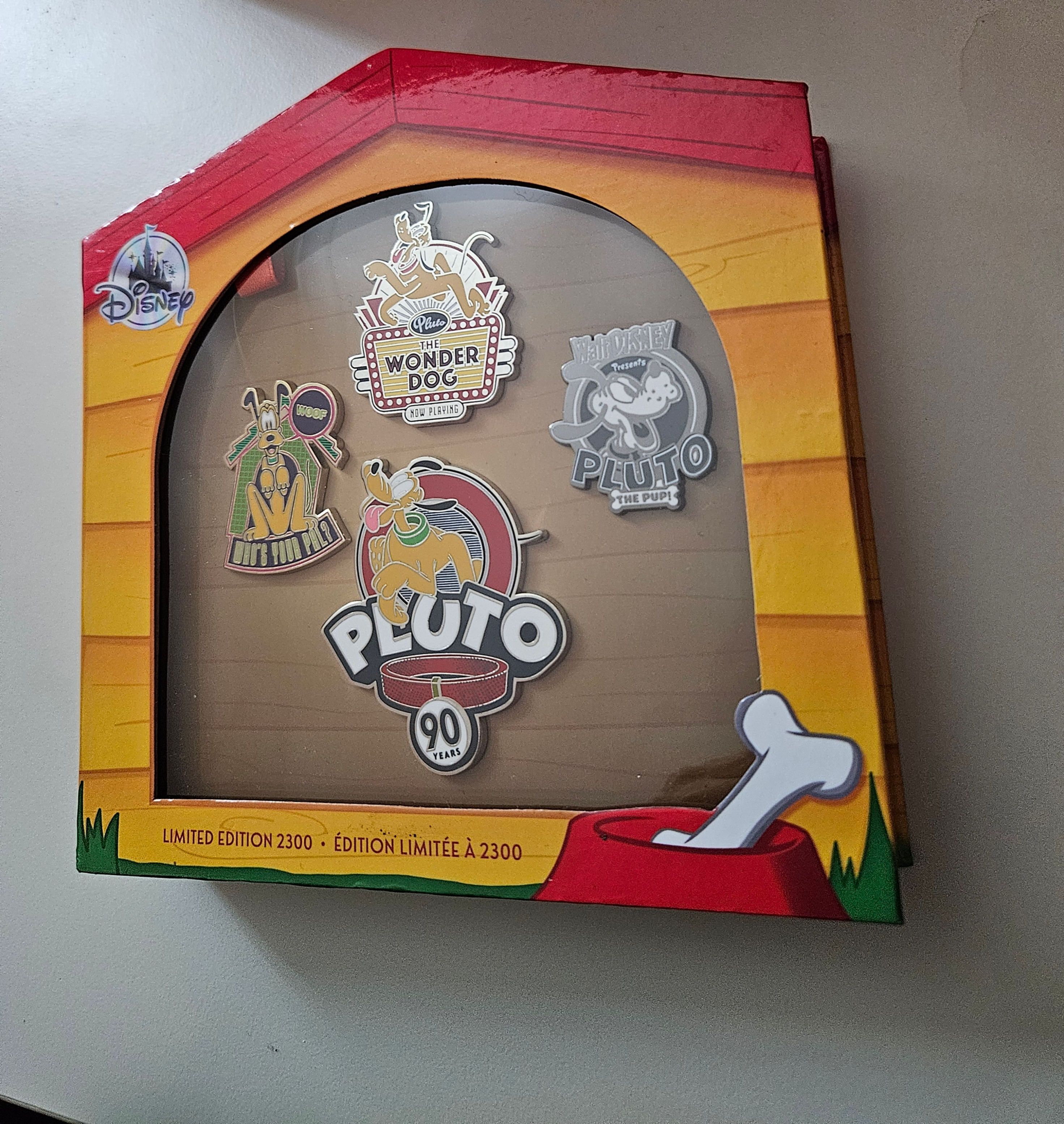 Disney Pluto 90th Anniversary 90 Years Box Pin Set LE 2300
