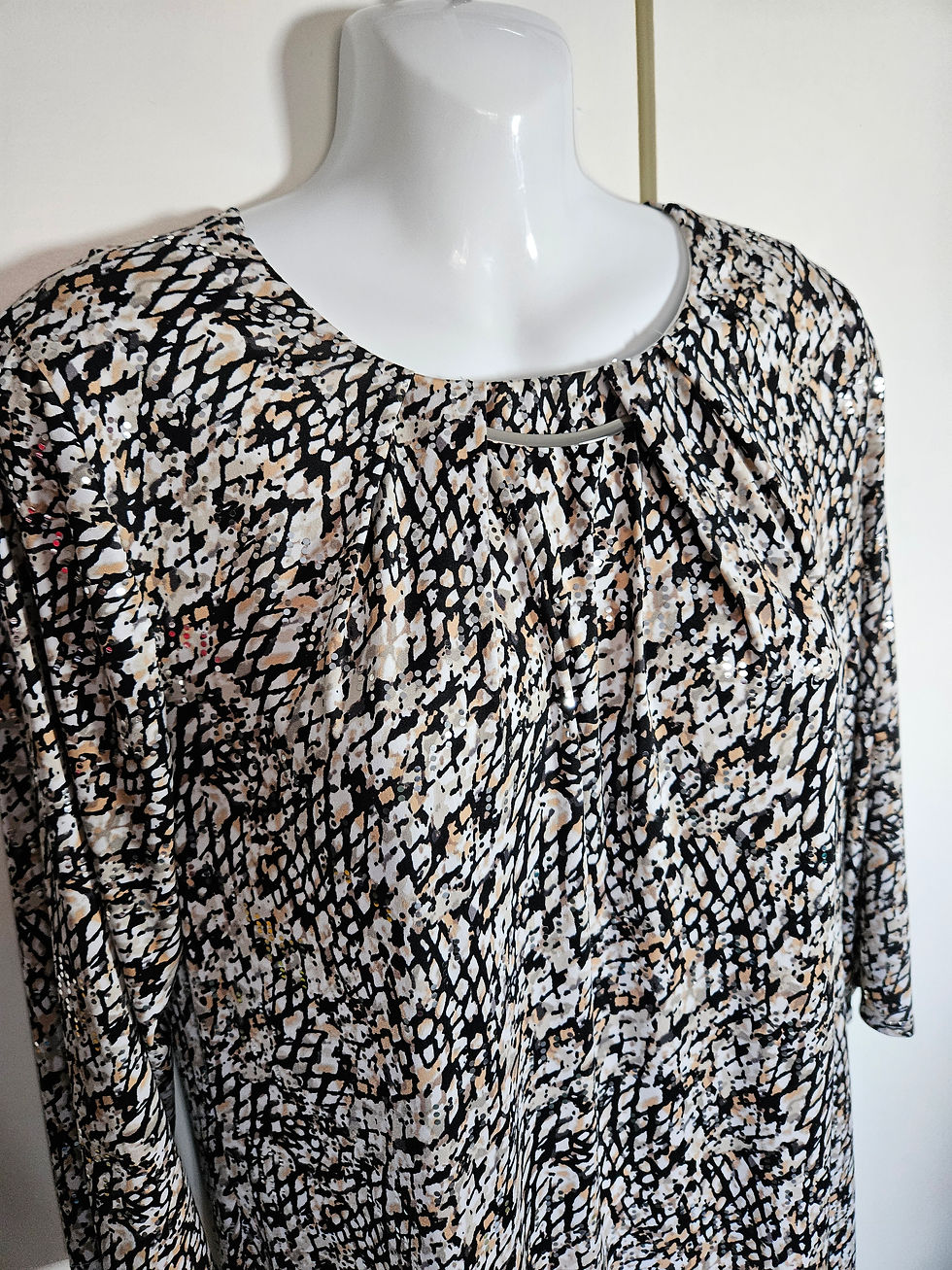 Thumbnail: F&F 3/4 Sleeve Slip Dress attached Necklace UK Size 14