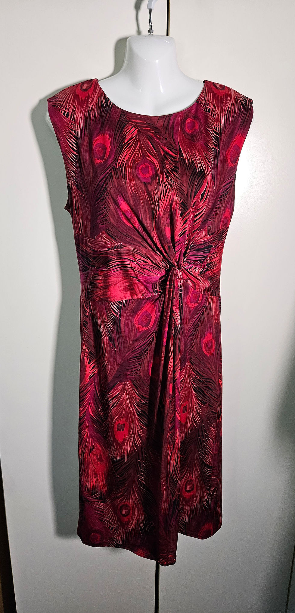 Phase Eight Short Sleeve Stretch Dress UK Size 14 with Under slip 