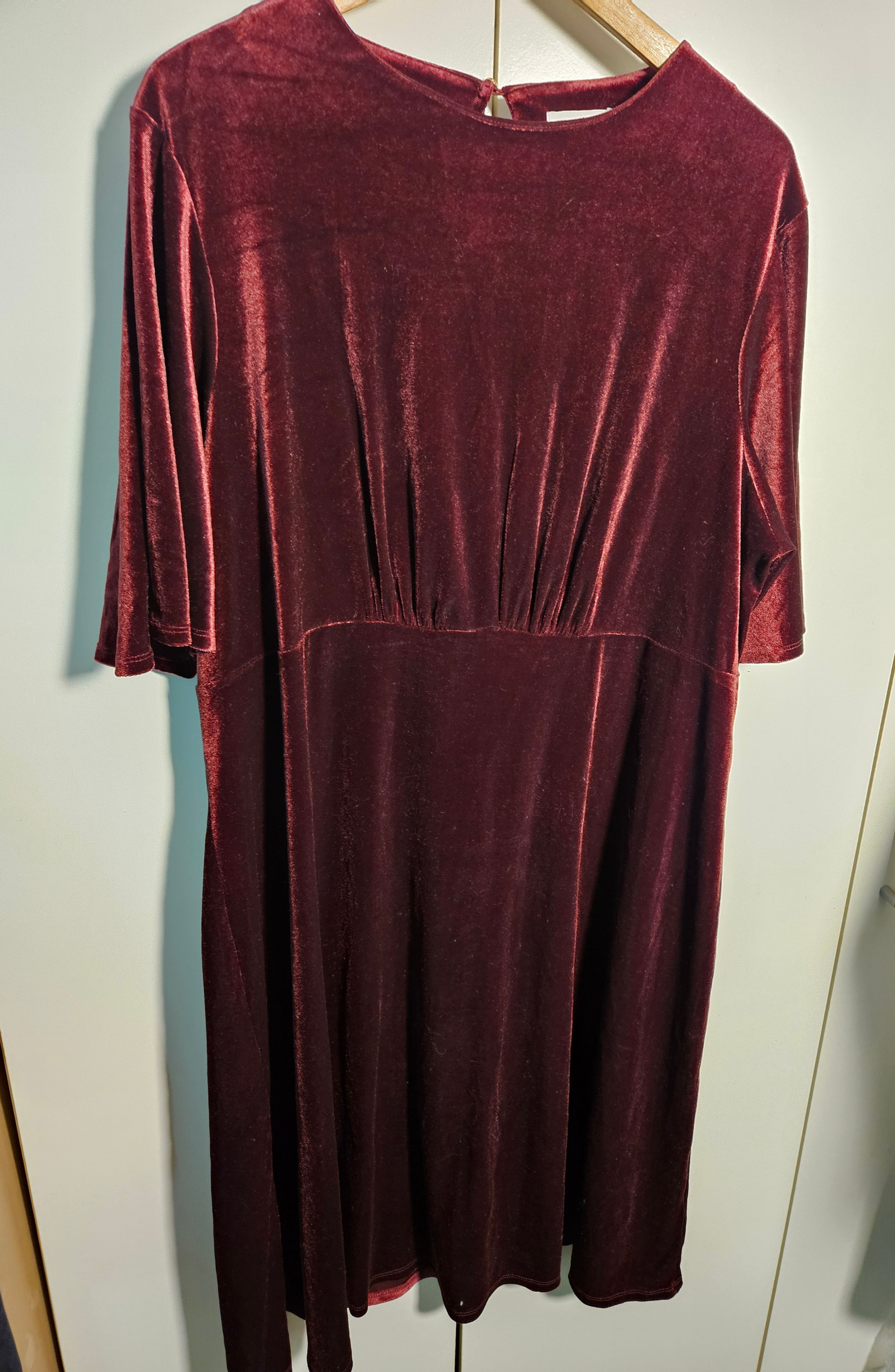 Apricot Velvet Fit & Flare Dress UK Size 26 New with Tags 