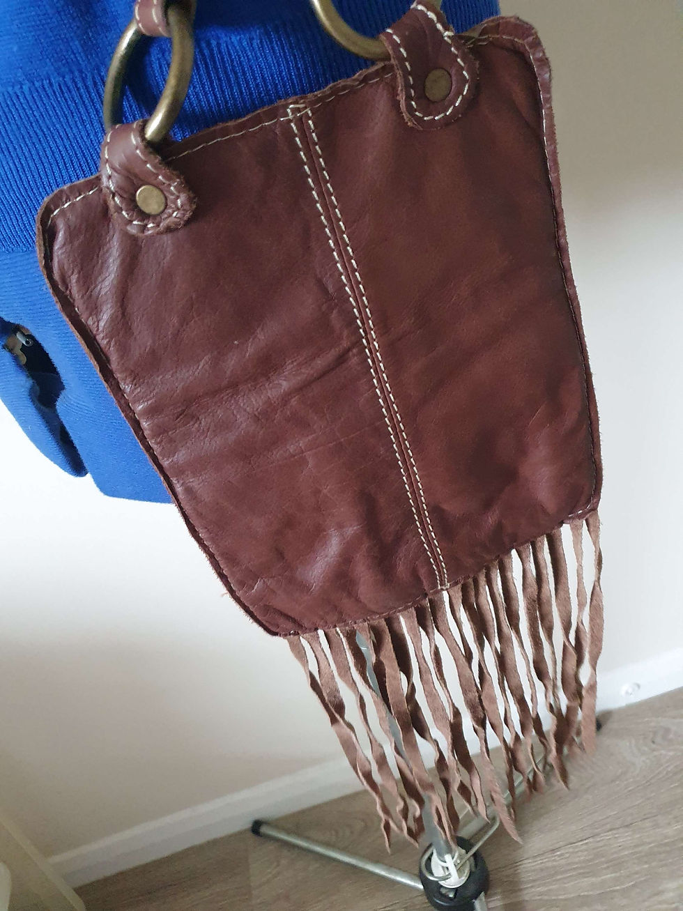 Thumbnail: River Island Bohemian Tassel Leather Messenger Bag