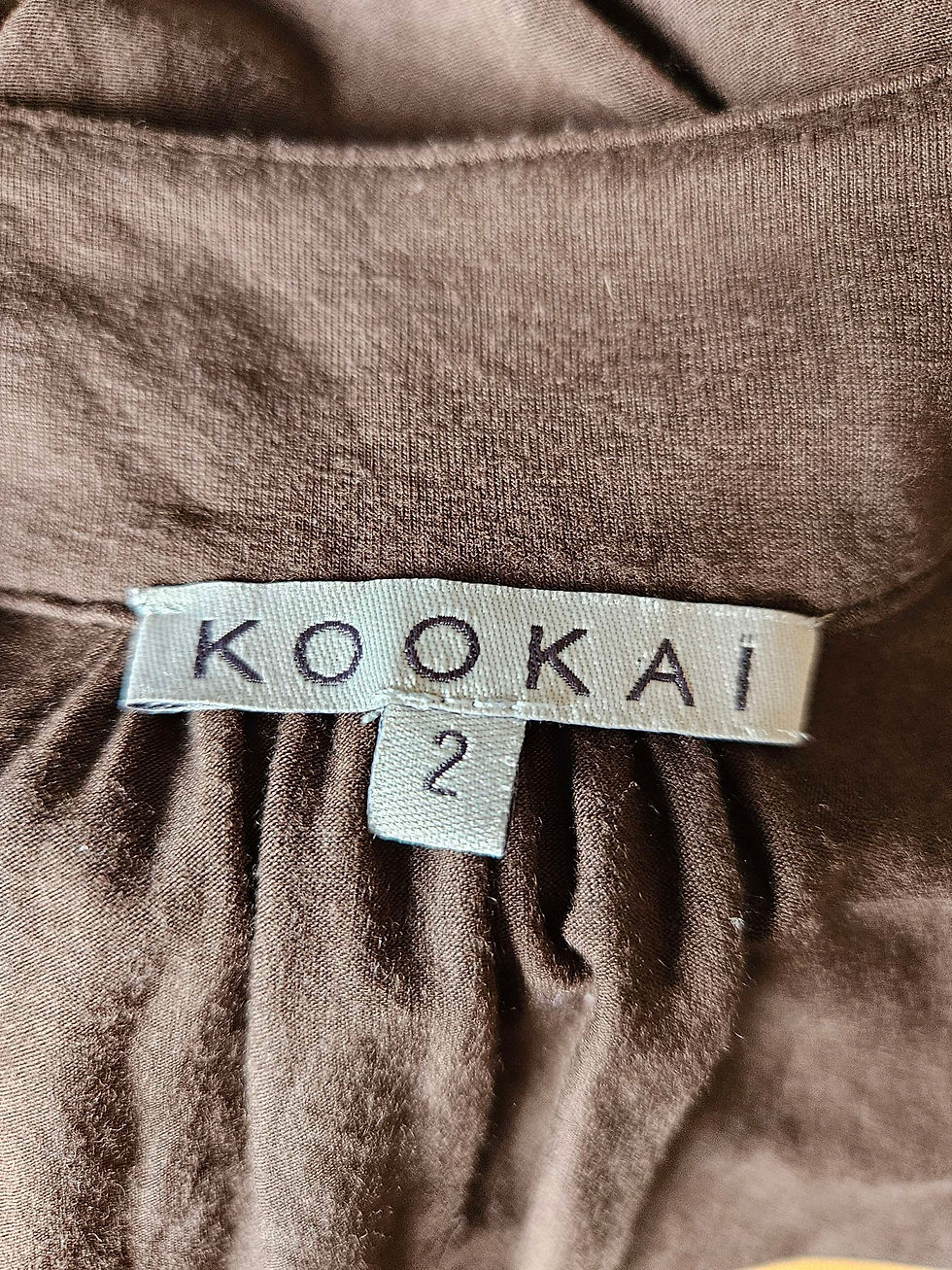 Thumbnail: Kookai Beaded Satin Side Tie Top UK Size M 