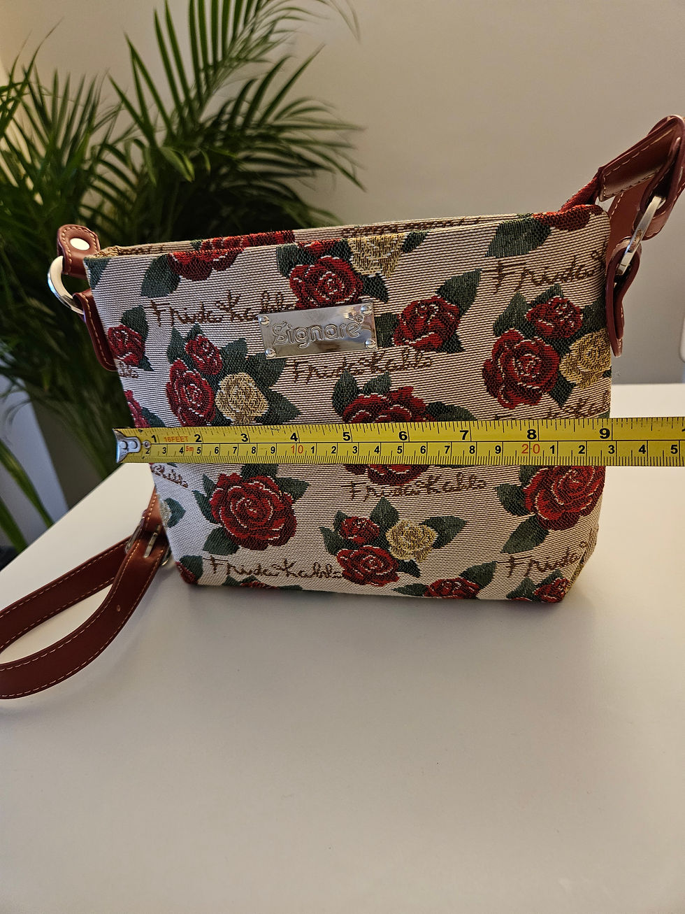 Thumbnail: Signare Floral Woven Crossbody Messenger Bag 