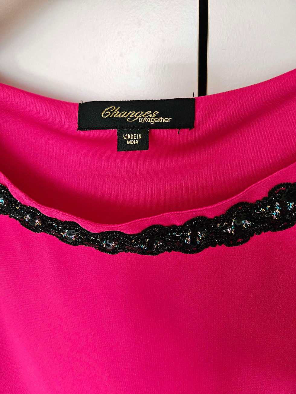 Thumbnail: Hot Pink Long Flowy Top Changes by Together UK Size L / XL