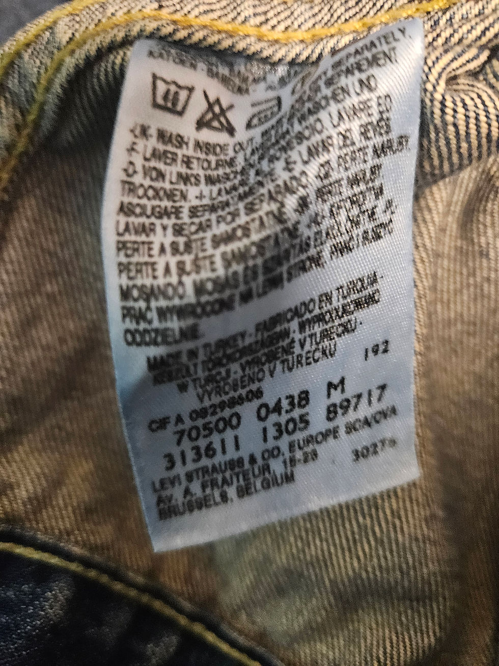 Thumbnail: Levis Vintage Denim Trucker Jacket Medium Blue 70500 Red Tab 
