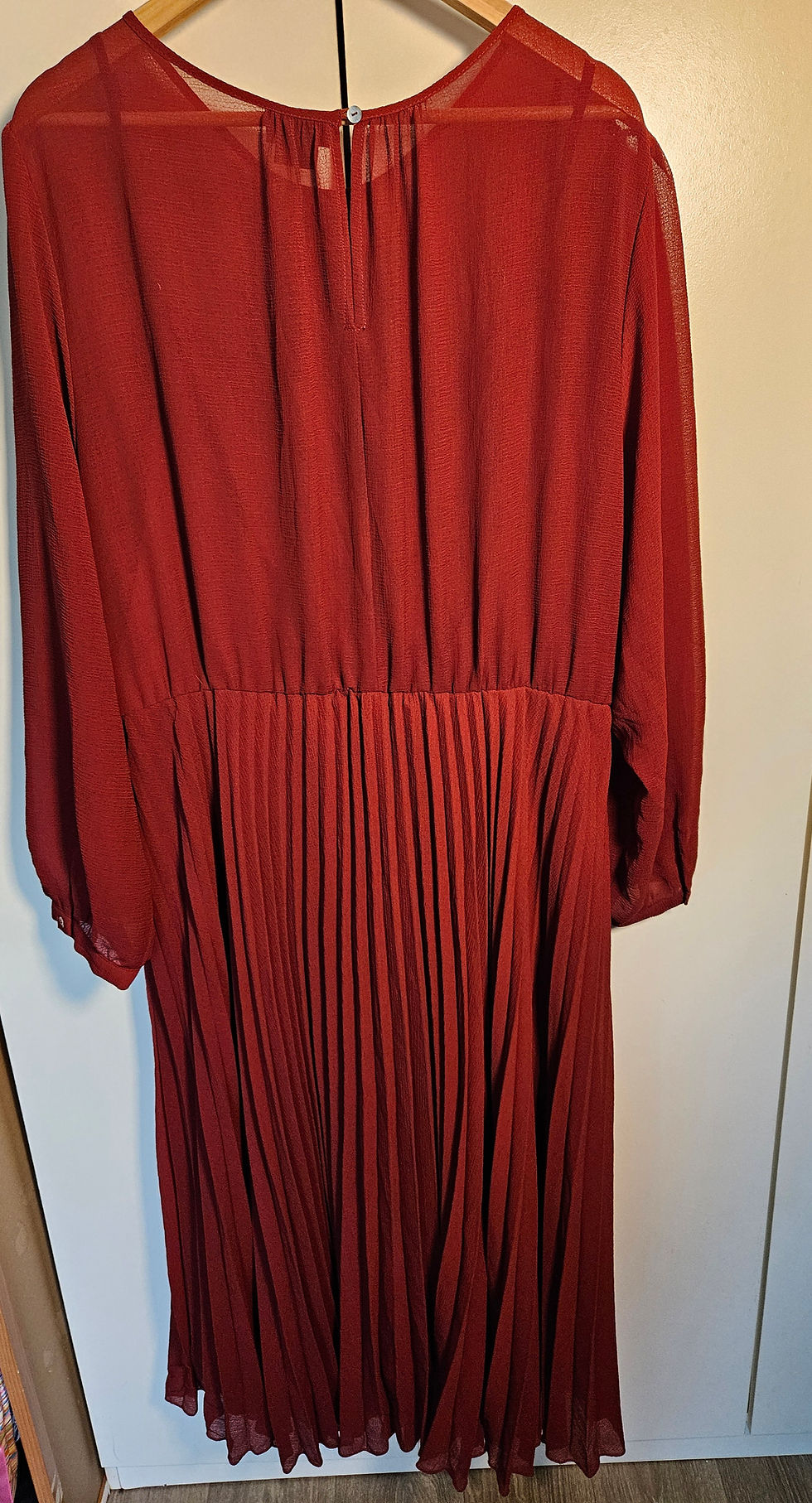 Thumbnail: City Chic Long Half Pleated Dress UK Size 24 New with Tags 