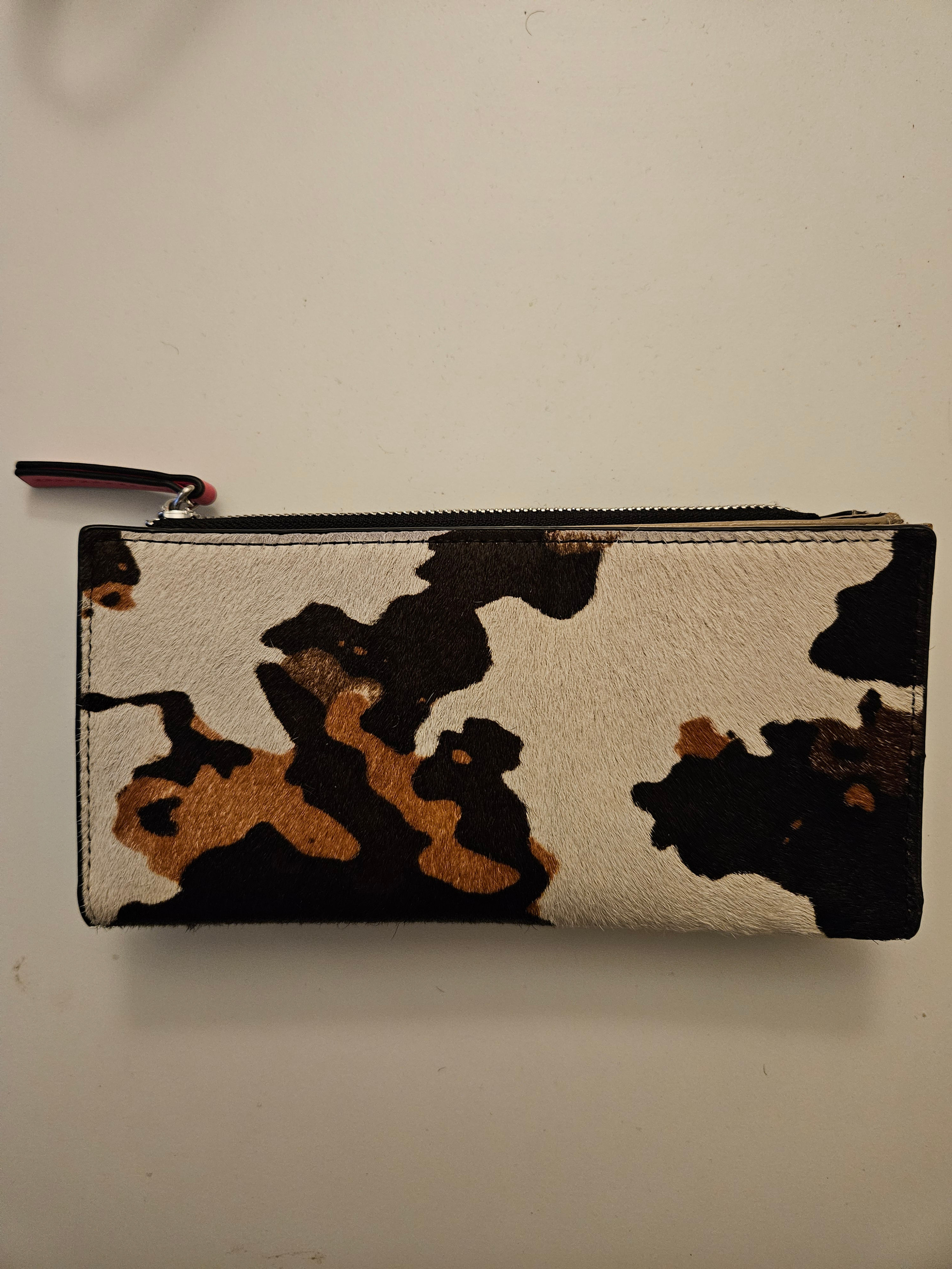 Beige Animal Print Wallet Purse 