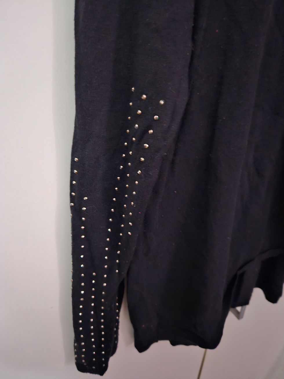 Thumbnail: Next Long Sleeve Fine Knit Jumper Top Beaded Arms UK Size 10